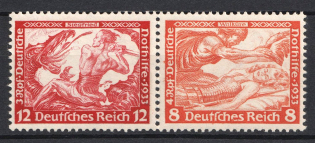 1933 Third Reich, Germany, Wagner, Se-tenant, Zusammendrucke (Mi. W 55, CV $30)