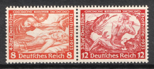 1933 Third Reich, Germany, Wagner, Se-tenant, Zusammendrucke (Mi. W 57, CV $40)