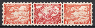 1933 Third Reich, Germany, Wagner, Se-tenant, Zusammendrucke (Mi. W 58, CV $50)