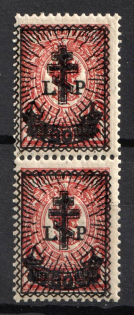 1919 30k on 4k West Army, Russia, Civil War, Pair (Russika 24, CV $50, MNH)