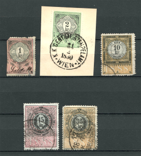 1888 Austria Fiscal Stamps (Cancelled)