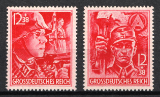 1945 Third Reich, Germany (Mi. 909 - 910, Full Set, CV $100, MNH)