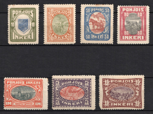 1920 Ingermanland, Russia, Civil War (Russika 8 - 14, Full Set, CV $75)