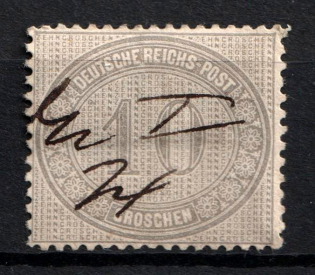 1872 10Gr North Germany, German States, Germany (Mi. 12, Used, CV $300)