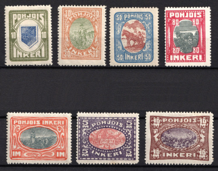 1920 Ingermanland, Russia, Civil War (Russika 8 ND - 14 ND, Reprints, Full Set, CV $25)