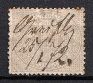 1872 10gr German Empire, Germany (Mi. 12, Pen Cancellation, CV $300)
