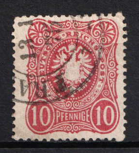 1875-79 10pf German Empire, Germany (Mi. 33 aa, Used, CV $300)
