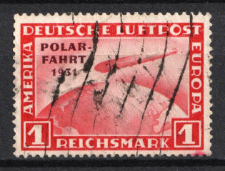 1931 1m Weimar Republic, Germany, Airmail (Mi. 456, Used, CV $170)