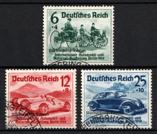 1939 Third Reich, Germany (Mi. 695 - 697, Full Set, Used, CV $120)