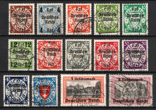 1939 Third Reich, Germany (Mi. 716 - 729, Full Set, Used, CV $260)