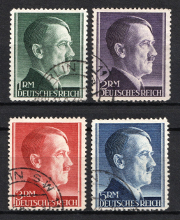 1942 Third Reich, Germany (Mi. 799 A - 802 A, Full Set, Used, CV $120)