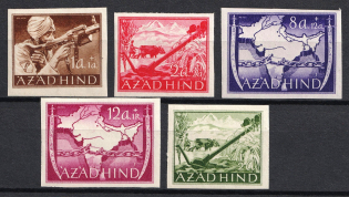 1943 Indian Legion, Germany (Mi. I B, II B, V B - VI B, VIII B, CV $30)