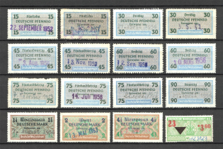 1950-63 Germany Fiscal Tax Revenue Stamps (Cancelled)