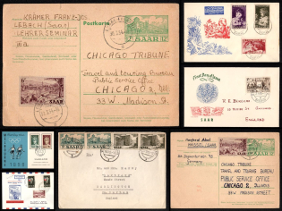 1953-56 Saar, Germany, Collection of Covers and Postcards