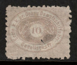 1866 10kr First Danube-Steamboat-Shipping Company, Danube River Post, Austria (Mi. 2, CV $900)