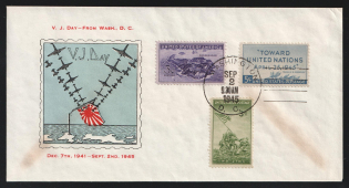 1945 (2 Sep) V. J. Day cover, United States