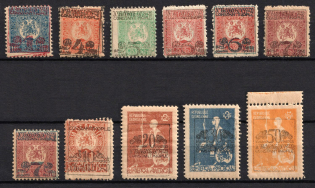 1921 Constantinople Consular Post, Georgian Levant, Russia, Civil War (Lyapin L1 - L9, L4A, L5A, CV $460, MNH)
