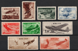 1945 Air Force, Soviet Union, USSR, Russia (Zv. 899 - 907, Full Set, CV $75, MNH)