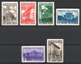 1950 10th Anniversary of the Latvian SSR, Soviet Union, USSR, Russia (Zv. 1457 - 1462, Full Set, CV $85, MNH)