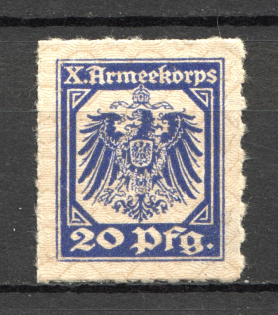 War Prison Camps X Army Corps Billet 20 Pf (MNH)