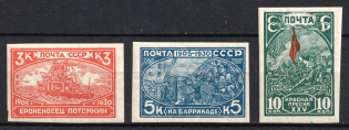 1930 The 25th Anniversary of Revolution of 1905, Soviet Union, USSR, Russia (Imperforate, Full Set)