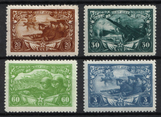 1943 25th Anniversary of the Red Army and Navy, Soviet Union, USSR, Russia (Full Set, MNH/MLH)