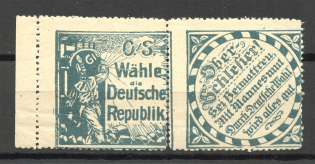 1921 Upper Silesia German Propaganda (Shifted Perf, MNH)
