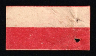 WWI Charity Label, Poland, Polish Flag, small size