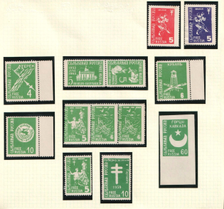 1963-65 Set of 13 Russia Rossica Cinderella