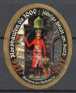 1927 1000th Anniversary of Nordhausen Advertising Stamp