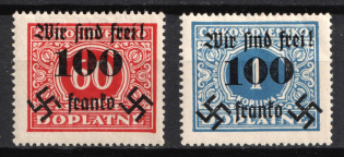 1938 Occupation of Rumburg, Sudetenland, Germany (Mi. 42 - 43, Signed, CV $50)