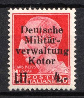 1944 4l Kotor, German Occupation of Bay of Montenegro (Mi. 5 X III, CV $190, MNH)