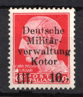 1944 10l Kotor, German Occupation of Bay of Montenegro (Mi. 6 X I, CV $80)