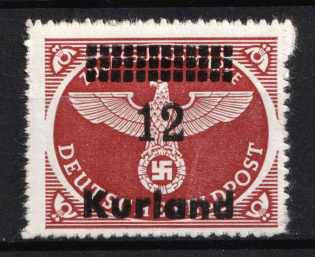 1945 12pf Kurland, German Occupation, Germany (Mi. 4 B x, Signed)