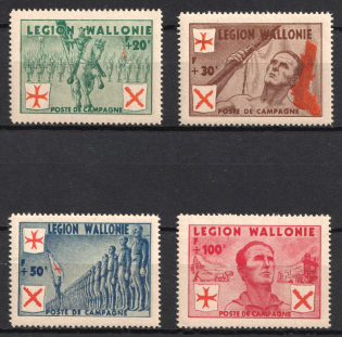 1942 Belgian Walloon Legion, Germany (Mi. I - IV, Full Set, CV $180, MNH)
