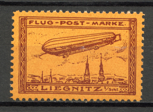 1913 Liegnitz Germany Zeppelin Special Flights Brown (MNH)