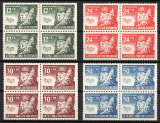 1940 General Government, Germany, Blocks of Four (Mi. 59 - 62, Full Set)