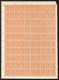 1929 1k Definitive Issue, Soviet Union, USSR, Russia, Full Sheet (Zv. 231, CV $350, MNH)