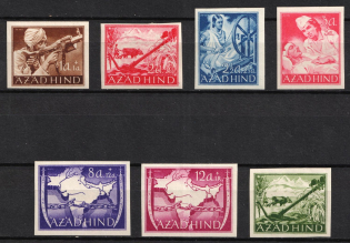 1943 Indian Legion, Germany (Mi. I B - VI B, VIII B, CV $40)