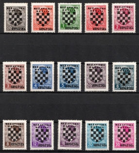 1941 Croatia, NDH (Mi. 9 - 23, Full Set, CV $70)