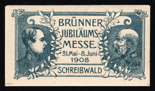 "1908 Brno, Poster stamp ""Bohemia"", Jubilee Exhibition, MNH"