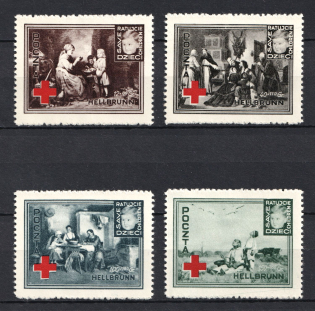 1946 Hellbrunn, Austria, Polish DP Camp, Displaced Persons Camp (Wilhelm 1 - 4, Full Set)