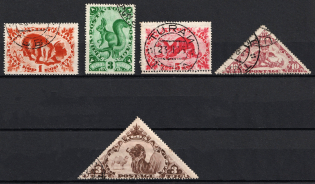 1935 Tannu Tuva, Russia (Zv. 71 - 74, 79, Used)