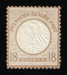 1872 18kr German Empire, Small Breast Plate, Germany (Mi. 11, Signed, CV $780)