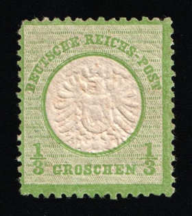 1872 1/3gr German Empire, Large Breast Plate, Germany (Mi. 17, CV $220, MNH)