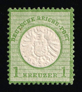 1872 1kr German Empire, Large Breast Plate, Germany (Mi. 23b, Certificate, CV $480)