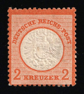 1872 2kr German Empire, Large Breast Plate, Germany (Mi. 24, CV $850)