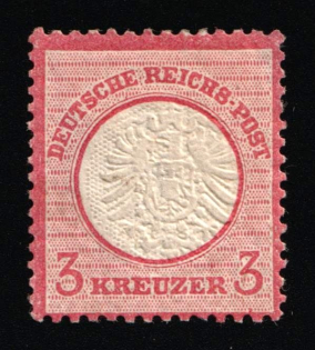 1872 3kr German Empire, Large Breast Plate, Germany (Mi. 25, CV $40)