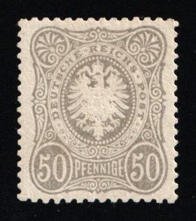 1875-79 50pf German Empire, Germany (Mi. 36a, CV $2640)