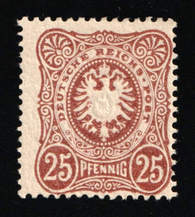 1887-90 25pf German Empire, Germany (Mi. 43 II c)